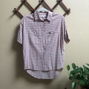 Gingham madewell button down w cute button detail